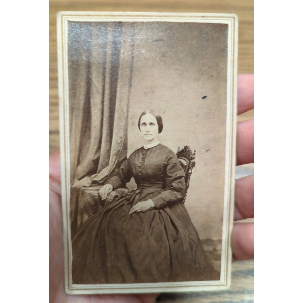 Antique Cabinet Card Woman Victorian Portrait Watertown NY Washington Hall Art